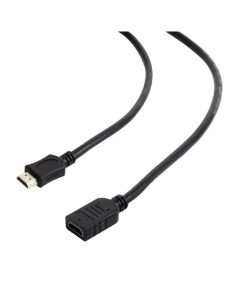 Кабель HDMI 19M HDMI 19F v2 0 50 см черный Cablexpert