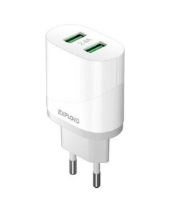 Сетевое зарядное устройство Easy EX Z 1429 5Вт 2xUSB 2 4A белый EX Z 1429 Exployd