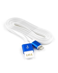 Кабель USB2 0 Am Lightning 8 pin 1m синий металлик силиконовый шнур CC ApUSBb1m Cablexpert