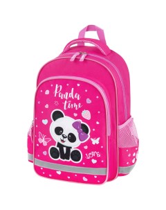 Рюкзак SCHOOL Panda time формоустойчивая 1 отделение розовый 271406 Пифагор