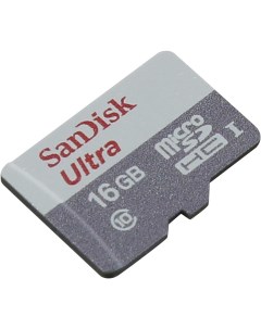 Карта памяти 16Gb microSDHC Ultra Class 10 UHS I U1 Sandisk