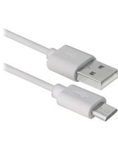Кабель USB2 0 MicroBM USB08 10BH 3m белый 87468 Defender