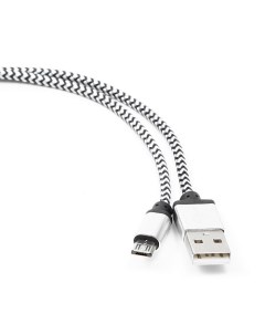 Кабель USB microUSB 5P 1m серебристый CC mUSB2sr1m Cablexpert