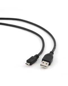 Кабель USB microUSB 5P экранированный 1m черный Pro CCP mUSB2 AMBM 1M Cablexpert