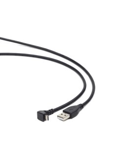 Кабель USB 2 0 AM microBM 5P Cablexpert Pro 1 8m угловой экран черный CCP mUSB2 AMBM90 6 Gembird