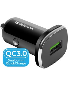 Автомобильное зарядное устройство UCA 91 USB 3А QC черный 83830 Defender