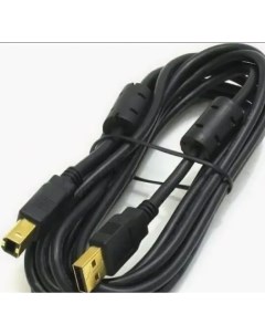 Кабель USB 2 0 Am USB 2 0 Bm экранированный ферритовый фильтр позолоченные разъемы 3A 3м черный BXP  Bion