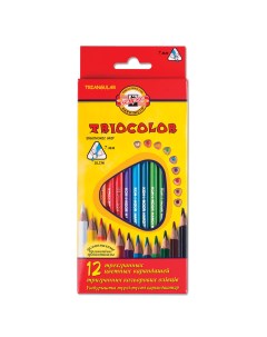 Набор цветных карандашей Triocolor трехгранные 12 шт заточенные 3132012004KSRU Koh-i-noor
