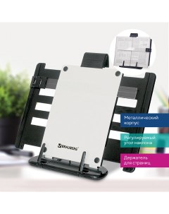 Подставка, 1 отделение, металл, черный/белый (230910) Brauberg