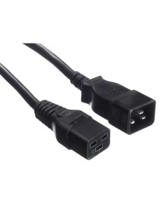 Кабель-удлинитель питания IEC-320-C20-IEC-320-C19, 16А, 2 м, черный Optima (С20+C19 2.0M 2.50MM2) Netko