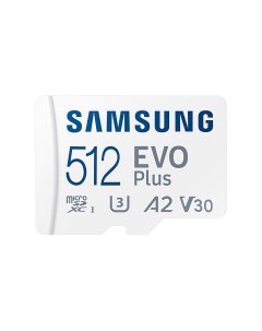 Карта памяти 512Gb microSDXC EVO Plus Class 10 UHS I U3 V30 A2 адаптер MB MC 512KA APC Samsung