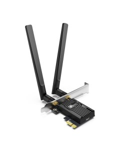 Адаптер Bluetooth Wi Fi Archer TX55E 802 11a b g n ac ax 2 4 5 ГГц до 2 98 Гбит с 20 дБм PCI E внешн Tp-link