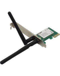 Адаптер Wi Fi DWA 548 802 11n 2 4 ГГц до 300 Мбит с 17 дБм PCI E внешних антенн 2x2 дБи D-link