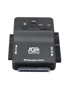 Переходник адаптер USB 3 0 Am SATA m IDE 40 pin m IDE 44 pin m черный 3FBCP1 Agestar