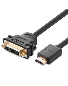Кабель переходник адаптер HDMI m DVI 29F экранированный 15 см черный 20136 Ugreen
