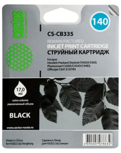 Картридж струйный CS CB335 140 черный совместимый 17мл для C4343 Cactus