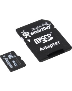 Карта памяти 32Gb microSDHC Class 10 UHS I U1 адаптер Smartbuy