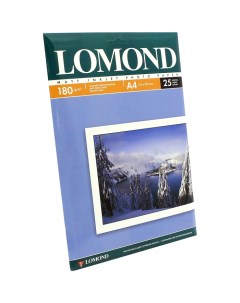 Фотобумага A4 180 г м матовая 25 листов односторонняя 0102037 для струйной печати Lomond