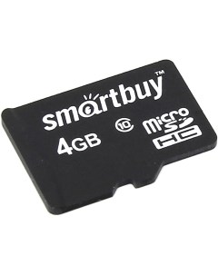 Карта памяти 4Gb microSDHC Class 10 Smartbuy
