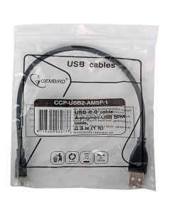 Кабель USB 2 0 A m miniB m Pro 0 3m CCP USB2 AM5P 1 Gembird