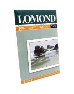 Фотобумага A4 200 г м матовая 25 листов двусторонняя 0102052 для струйной печати Lomond