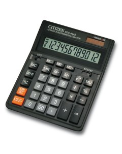 Калькулятор настольный SDC 444S 12 разрядный кол во функций 9 однострочный экран черный Citizen