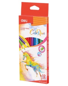 Набор цветных карандашей ColoRun трехгранные 12 шт EC00300 Deli