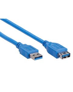 Кабель удлинитель USB 3 0 Am USB 3 0 Af экранированный 1 м синий ACU302 1M Aopen