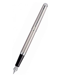 Ручка перьевая Hemisphere Steel CT F синий сталь нержавеющая колпачок подарочная упаковка CWS0920410 Waterman