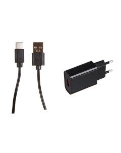 Сетевое зарядное устройство NQC1 3A 18Вт USB Quick Charge 3A черный УТ000032802 кабель USB Type C Red line