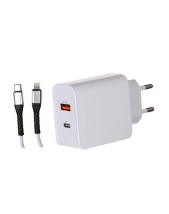 Сетевое зарядное устройство Tech PD 30 20Вт USB USB type C Quick Charge PD 3A белый УТ000032800 Ligh Red line