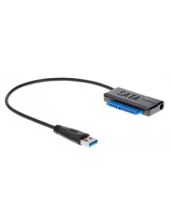 Кабель переходник адаптер USB 3 0 Am SATA III 2 5 3 5 m угловой 30 см черный CU817A Vcom