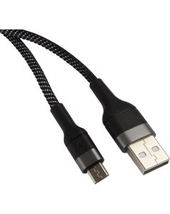 Кабель USB Micro USB 3A 1 2 м черный серый Mane УТ000029877 Unbroke