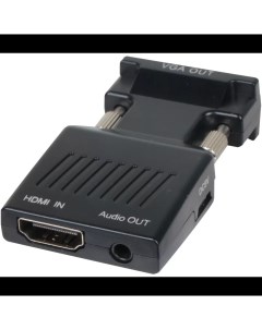 Переходник адаптер HDMI F VGA M audio micro USB 5 см черный CA336A Vcom