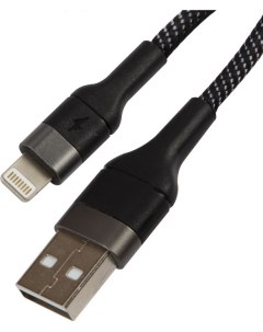 Кабель USB Lightning 8 pin 3A 1 2 м черный серый Mane УТ000029879 Unbroke