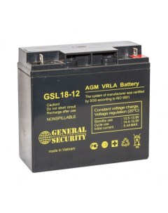 Аккумуляторная батарея для ИБП GS1218 12V 18Ah General security