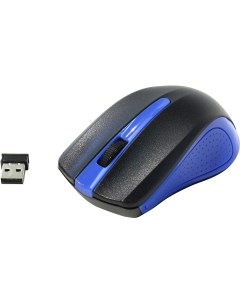 Мышь беспроводная 485MW Black Blue USB 1200dpi оптическая светодиодная USB Oklick
