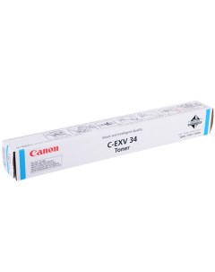 Картридж лазерный C EXV34C 3783B002 голубой 16000 страниц оригинальный для iR Advance C2020 C2025 C2 Canon