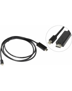 Кабель Mini DisplayPort M HDMI 19M ферритовый фильтр 1 8 м черный CG695 B Vcom