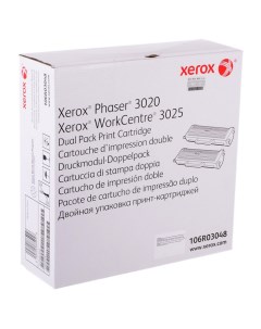 Картридж лазерный 106R03048 черный 2 шт шт 1500 страниц оригинальный для Phaser 3020 WorkCentre 3025 Xerox