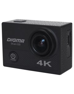 Экшн камера DiCam 320 16 MP 3840x2160 WiFi черный DC320 Digma