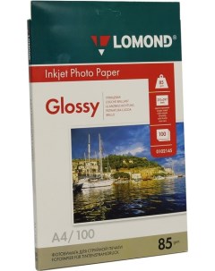Фотобумага A4 85 г м глянцевая 100 листов односторонняя 0102145 для струйной печати Lomond