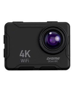Экшн камера DiCam 80C 16 MP 3840x2160 USB WiFi черный DC80C Digma
