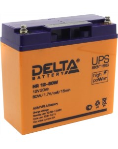 Аккумуляторная батарея для ИБП Delta HR HR 12 80W 12V 20Ah Delta battery