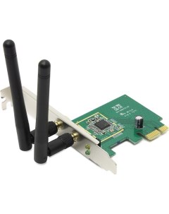 Адаптер Wi Fi PCE N15 802 11n 2 4 ГГц до 300 Мбит с 19 дБм PCI E внешних антенн 2 Asus