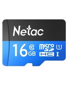 Карта памяти 16Gb microSDHC P500 Standard Class 10 UHS I U1 адаптер Netac