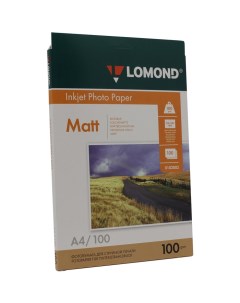 Фотобумага A4 100 г м матовая 100 листов двусторонняя 0102002 для струйной печати Lomond