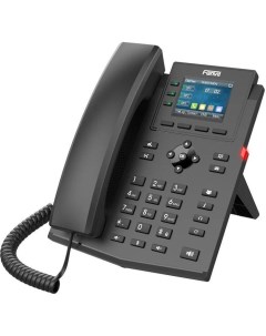 VoIP телефон X303P 4 линии 4 SIP аккаунта цветной дисплей PoE черный X303P Fanvil