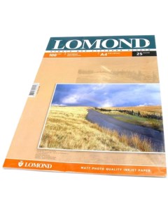 Фотобумага A4 100 г м матовая 25 листов двусторонняя 0102038 для струйной печати Lomond