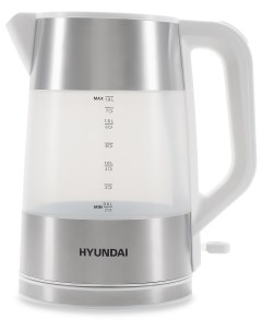 Чайник HYK P4025 1 9л 2 2 кВт пищевой пластик белый Hyundai